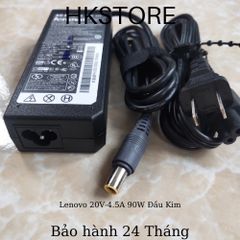 Sạc Laptop Lenovo 20V-4.5A 90W Đầu Kim - Tương Thích Với Thinkpad T400 T410 T420 T430 T60 T61 - Bảo Hành 24 Tháng
