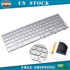 Bàn phím Laptop Dell Inspiron 15-7000 15-7537 Màu Bạc Có Đèn Nền Led, Bảo Hành Đổi Mới Nhất, Thay Thế Chuẩn Mỹ