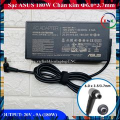Sạc Laptop Asus 180W 20V - 9A Chân Kim Đường Kính 6.0mm - Phụ Kiện Thay Thế cho Asus TUF, ROG, Zephyrus G14 G15