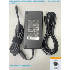 [Sạc zin] Sạc laptop Dell Precision M4800 M4700 M4600 19.5V  - 9.23A - 180W  Chân to 7.4 x 5.5 mm PHỤ KIỆN LAPTOP
