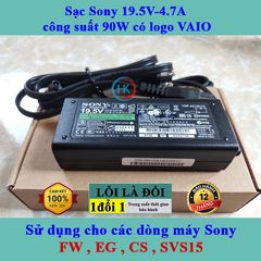 Sạc Laptop Sony 19.5V 90W - 4.7A Chính Hãng Vaio Dùng Cho Dòng Máy FW, EG, CS, SVS15 - Bảo Hành 24 Tháng
