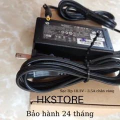 🔝 Sạc Laptop Hp 18.5V-3.5A 65W Chân Vàng dùng cho Hp Dv2000 Dv4000 510 530 6820s Dv1000 6530s Dv1300 Dv1400 Dv1500 Dv50
