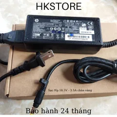 🔝 Sạc Laptop Hp 18.5V-3.5A 65W Chân Vàng dùng cho Hp Dv2000 Dv4000 510 530 6820s Dv1000 6530s Dv1300 Dv1400 Dv1500 Dv50