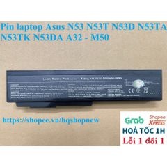 Pin Laptop Asus N53 N53T N53D N53TA N53TK N53DA A32 - M50 6 Cell Đen, Bảo Hành Đổi Mới 100%, Phụ Kiện Chính Hãng