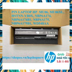 Pin Laptop HP 6 Cell MU06, MU06XL, HSTNN-YB0X - Thay Thế Chính Hãng, Bảo Hành 100% - Phụ Kiện Laptop Đen Chất Lượng Cao