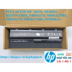 Pin Laptop HP 6 Cell MU06, MU06XL, HSTNN-YB0X - Thay Thế Chính Hãng, Bảo Hành 100% - Phụ Kiện Laptop Đen Chất Lượng Cao