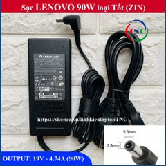 Sạc Laptop Lenovo 19V 4.74A Chính Hãng ZIN - Kèm Dây Nguồn, Bảo Hành 12 Tháng, Đèn Báo Nguồn