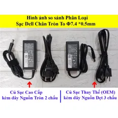 🔝 Sạc Laptop Dell 19.5V 3.34A (65w) chân kim to N4110 N4010 2421 2420 3450 4050 3521 (Adapter Dell 19.5V  3.34A)