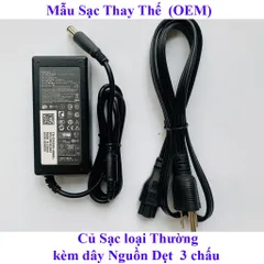 🔝 Sạc Laptop Dell 19.5V 3.34A (65w) chân kim to N4110 N4010 2421 2420 3450 4050 3521 (Adapter Dell 19.5V  3.34A)