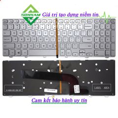 Bàn phím laptop Dell Inspiron 15-7000 15-7537 - LED Backlit, Bạc - Phụ Kiện Thay Thế Chất Lượng Cao, Bảo Hành Đổi Mới