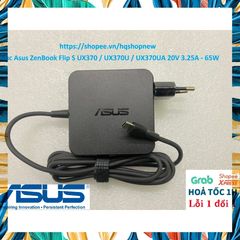 Sạc Laptop Asus ZenBook Flip S UX370 / UX370U / UX370UA 20V 3.25A - 65W, Chân C USB C - Phụ Kiện Chính Hãng, An Toàn và Tiết Kiệm Điện