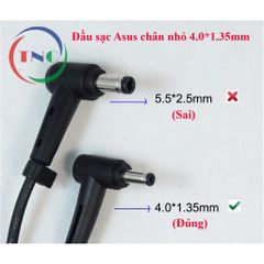 Sạc Laptop ASUS Chân Nhỏ 4.0mm - 19V 2.37A 45W Tương Thích VivoBook S14, X541, X441, X553, A540, K401, E402, E502 - Bảo Hành 12 Tháng