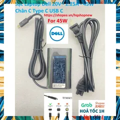 [Sạc zin] Sạc Laptop Dell 20V - 2.25A - 45W Chân C Type C USB C PHỤ KIỆN LAPTOP