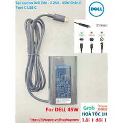 [Sạc zin] Sạc Laptop Dell 20V - 2.25A - 45W Chân C Type C USB C PHỤ KIỆN LAPTOP