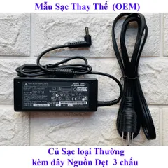 [Chân To] Sạc Laptop Asus X44h , K43e , K42 , K53e , X401A kích thước chân sạc thường to 5.5mm*2.5mm PHỤ KIỆN LAPTOP