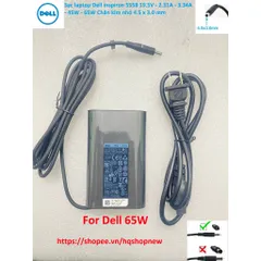 [Sạc zin] Sạc laptop Dell inspiron 5558 19.5V - 2.31A - 3.34A - 45W - 65W Chân kim nhỏ 4.5 x 3.0 mm PHỤ KIỆN LAPTOP