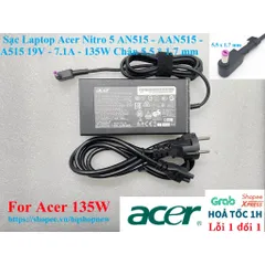Sạc laptop Acer Aspire V15 V5-591, V5-591G-54EK 19V - 7.1A - 135W  Chân 5.5 *1.7 mm PHỤ KIỆN LAPTOP