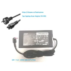 Sạc laptop Acer Aspire V15 V5-591, V5-591G-54EK 19V - 7.1A - 135W  Chân 5.5 *1.7 mm PHỤ KIỆN LAPTOP