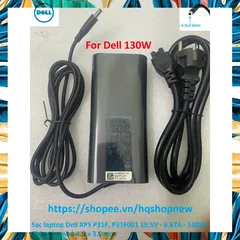 [Sạc zin] Sạc laptop Dell XPS P31F, P31F001 19.5V - 6.67A - 130W Chân kim nhỏ 4.5 x 3.0 mm PHỤ KIỆN LAPTOP