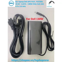[Sạc zin] Sạc laptop Dell XPS P31F, P31F001 19.5V - 6.67A - 130W Chân kim nhỏ 4.5 x 3.0 mm PHỤ KIỆN LAPTOP