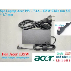 [Sạc zin] Sạc Laptop Acer 19V - 7.1A - 135W Chân tím 5.5 * 1.7 mm PHỤ KIỆN LAPTOP