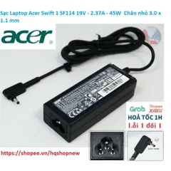 [Sạc zin] Sạc Laptop Acer Swift 1 SF114 19V - 2.37A - 45W  Chân nhỏ 3.0 x 1.1 mm PHỤ KIỆN LAPTOP