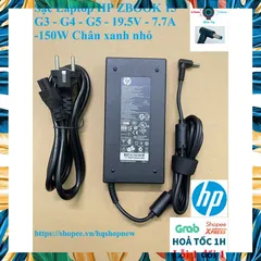 Sạc Laptop HP Zbook 15  G3 - G4 - G5 - G6 19.5V - 7.7A - 150W Chân xanh nhỏ PHỤ KIỆN LAPTOP