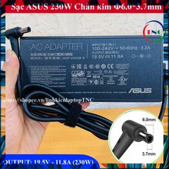 Sạc Laptop Asus 230W 19.5V - 11.8A Chân Kim To 6.0mm cho GL502, GL503, TUF, ROG, Zephyrus G15 - Phụ Kiện Chất Lượng cao