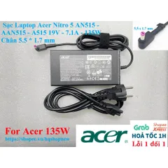 [Sạc zin] Sạc Laptop Acer Nitro 5 AN515 - AAN515 - A515 19V - 7.1A - 135W Chân 5.5 * 1.7 mm PHỤ KIỆN LAPTOP