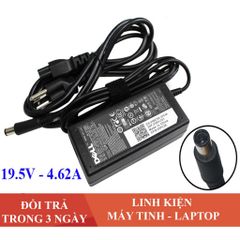 Sạc Laptop Dell 19.5V 4.62A (90w) Chân Kim To E6420 E6520 3442 3443 3543 + Tặng Dây Nguồn