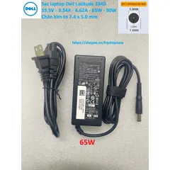 [Sạc zin] Sạc laptop Dell Latitude 3340 19.5V - 3.34A - 4.62A - 65W - 90W Chân kim to 7.4 x 5.0 mm PHỤ KIỆN LAPTOP