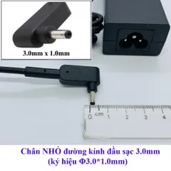 🔝 Sạc Laptop Acer chân Nhỏ ký hiệu Φ3.0*1.0mm dòng 3.42A (65W)