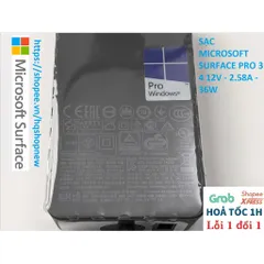 [Sạc zin] SẠC MICROSOFT SURFACE PRO 3 4 12V - 2.58A - 36W PHỤ KIỆN LAPTOP