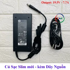 Sạc Laptop HP 150w 19.5V 7.7A 19V 7.89A / 19.5V 7.69A 8570w 8560w 8540w Hàng ZIN (Adapter HP 150w) PHỤ KIỆN LAPTOP