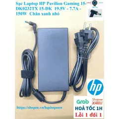 Sạc Laptop HP Pavilion Gaming 15-DK0232TX 15-DK  19.5V - 7.7A - 150W  Chân xanh nhỏ PHỤ KIỆN LAPTOP