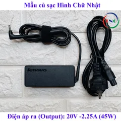 Sạc Laptop Lenovo 20V 2.25A chân nhỏ Φ4.0mm *1.7mm dành cho Laptop Lenovo IdeaPad PHỤ KIỆN LAPTOP