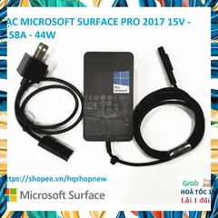 Sạc Microsoft Surface Pro 2017 - Phụ Kiện Laptop 15V 2.58A 44W Chính Hãng, Đen, Mới 100%