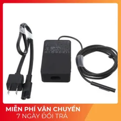 Sạc Microsoft Surface Pro 2017 - Phụ Kiện Laptop 15V 2.58A 44W Chính Hãng, Đen, Mới 100%