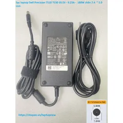 Sạc laptop Dell Precision 7510 7530 19.5V - 9.23A -  180W chân 7.4  * 5.0 mm PHỤ KIỆN LAPTOP