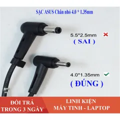 🔝 Sạc Laptop Asus 19V - 2.37A/3.42A Sạc vuông chân nhỏ 1.35 dành cho máy X453 X553 E402 E502 X441
