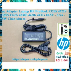 [Sạc zin] Sạc Adapter Laptop HP ProBook 4320S 4321S 4325S 4326S 4330S 4430s 4431s 18.5V - 3.5A - 65W Chân kim to PHỤ KIỆ