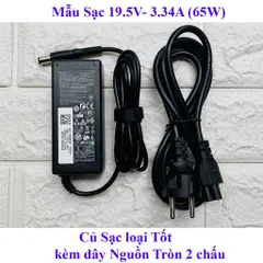 🔝 Sạc Laptop Dell 19V3.34A/ 19V4.62A Chân Kim TO - Tặng kèm dây nguồn - hàng nhập khẩu