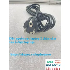 [Dây xịn] Dây nguồn sạc laptop 2 chân cắm vào ổ điện loại xịn PHỤ KIỆN LAPTOP