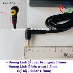 Sạc Laptop Acer 19V 3.42A 65W ZIN Chất Lượng Cao - Tặng Kèm Dây Nguồn, Bảo Hành 12 Tháng, Phụ Kiện Chính Hãng