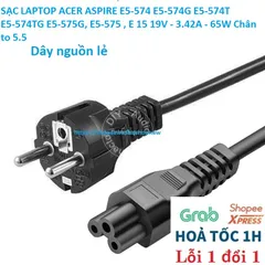 [Sạc zin]SẠC LAPTOP ACER ASPIRE E5-574 E5-574G E5-574T E5-574TG E5-575G, E5-575 , E 15 19V - 3.42A - 65W Chân to 5.5 PHỤ