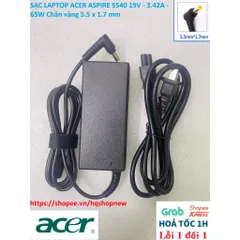 [Sạc zin] SẠC LAPTOP ACER ASPIRE 5540 19V - 3.42A - 65W Chân vàng 5.5 x 1.7 mm PHỤ KIỆN LAPTOP