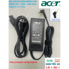 [Sạc zin] SẠC LAPTOP ACER ASPIRE 4740 4740G 19V - 3.42A - 65W Chân vàng 5.5 x 1.7 mm PHỤ KIỆN LAPTOP