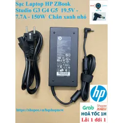 Sạc Laptop HP ZBook Studio G3 G4 G5 G6  19.5V - 7.7A - 150W  Chân xanh nhỏ PHỤ KIỆN LAPTOP