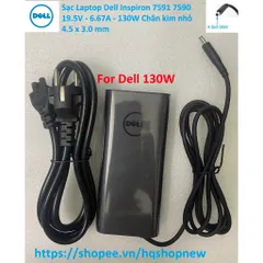 [Sạc zin] Sạc Laptop Dell Inspiron 7591 7590 19.5V - 6.67A - 130W Chân kim nhỏ 4.5 x 3.0 mm PHỤ KIỆN LAPTOP