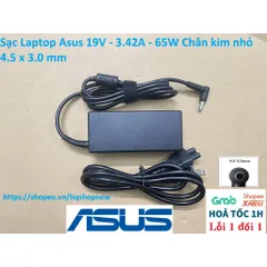 Sạc Laptop Asus 19V - 3.42A - 65W Chân kim nhỏ 4.5 x 3.0 mm PHỤ KIỆN LAPTOP